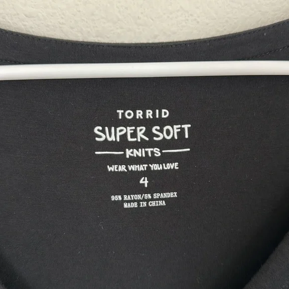 Torrid Black Button-Front Drawstring Waist Size 4x 24/26 - Picture 12 of 13